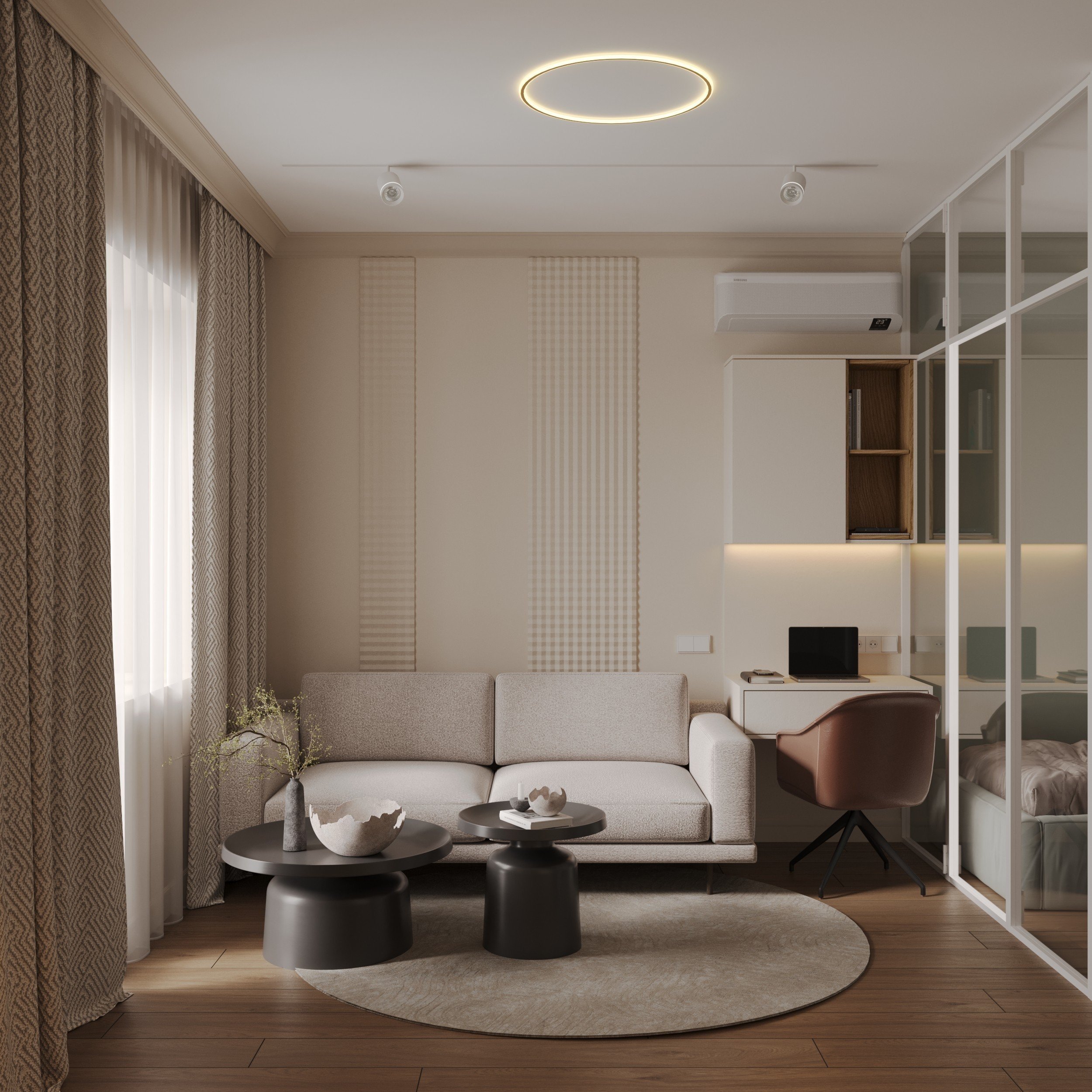 <p>Современный дизайн интерьера с акцентом на фисташковый цвет</p>